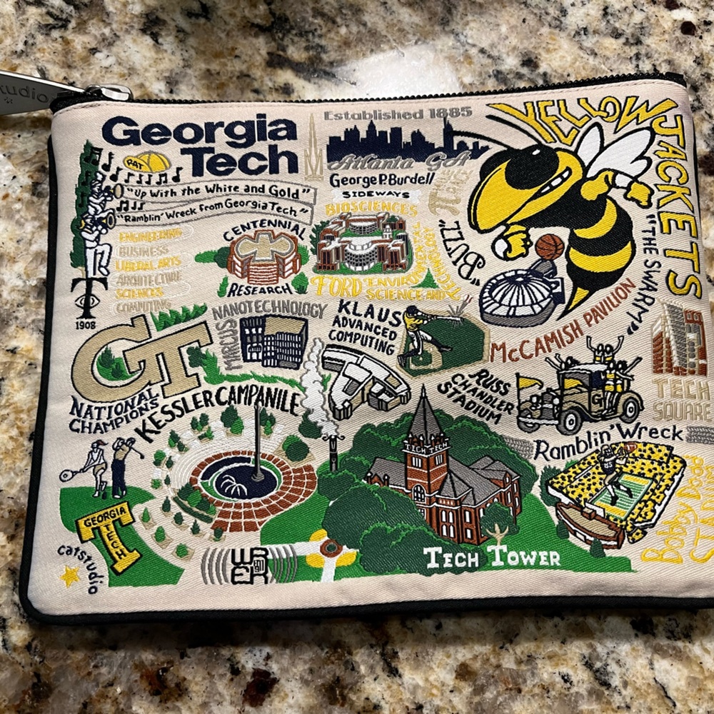 CatStudio Georgia Tech Zipper Pouch